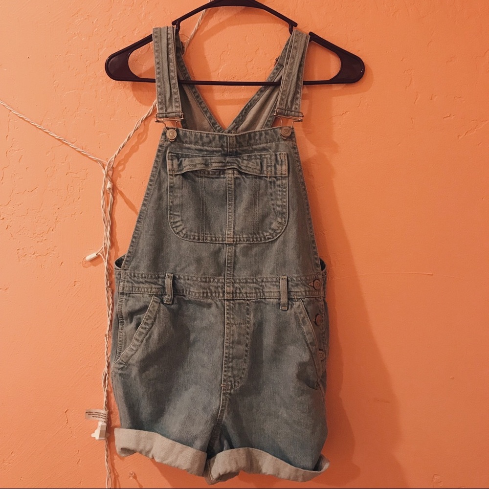 Topshop Light Wash Overalls